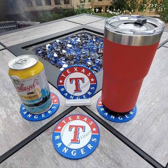 Texas Rangers Coaster Set - 3D Printed - (Set of 4) - Picture 3 of 4